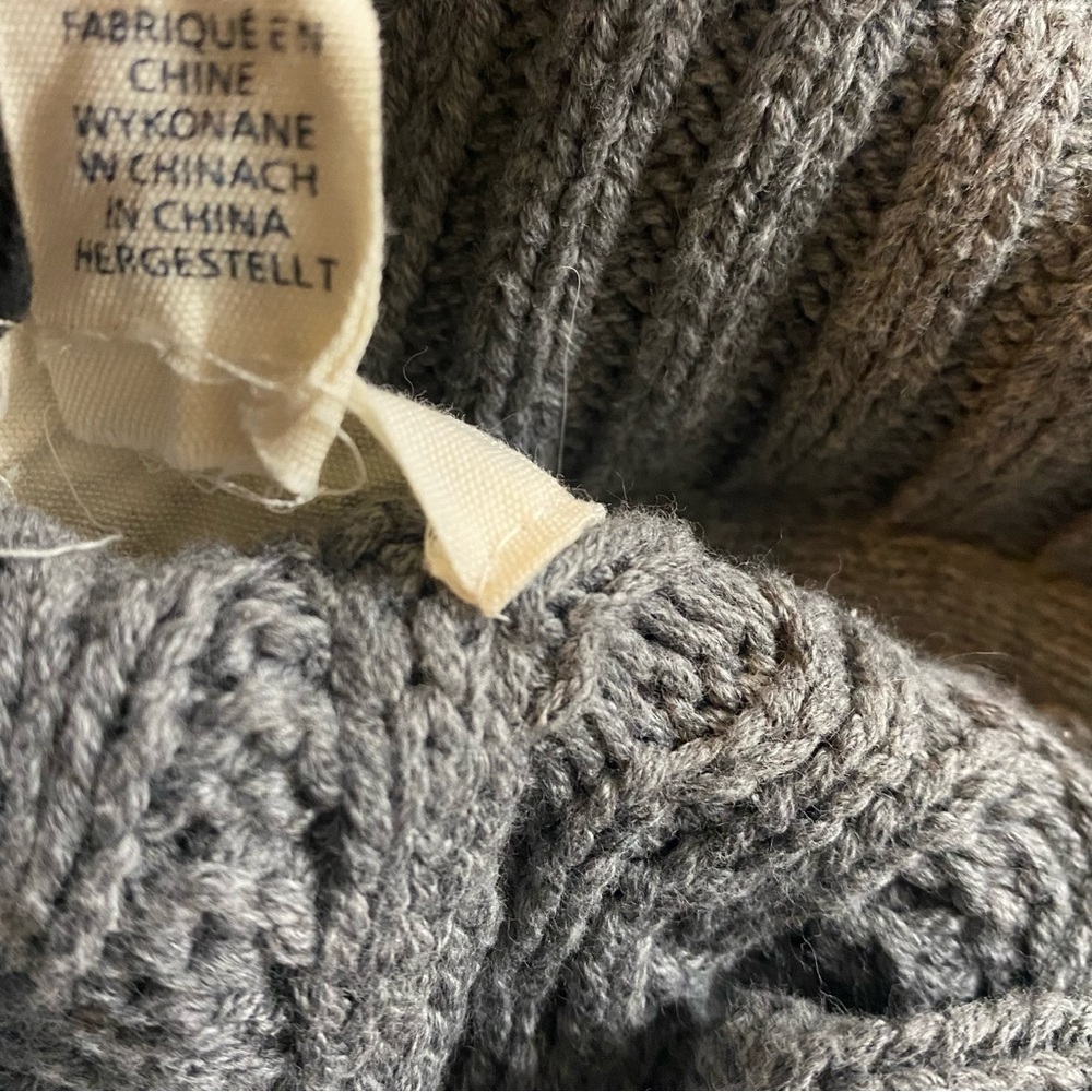 Between Me And You Ladies Sweater Gray Pull Over Oversized Cowl Neck - Picture 9 of 16